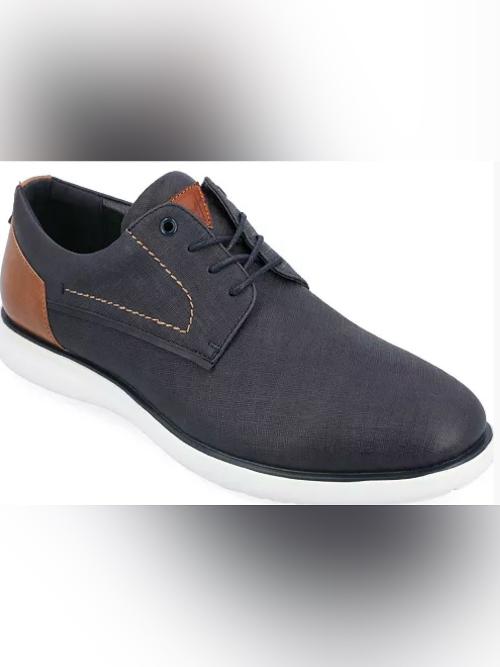 Vance Co. Men's Kirkwell Tru Comfort Foam Lace-Up Navy Derby 12